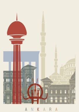 Ankara skyline poster