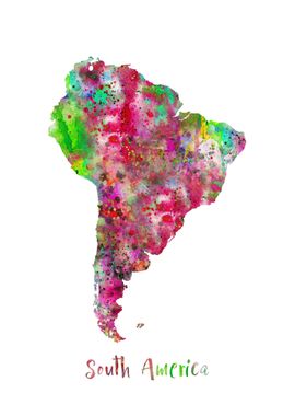 South America map 