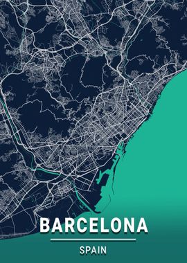 Barcelona Map Spain