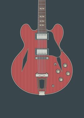 Cherry Stylish HB Guitar