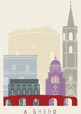 Alghero skyline poster