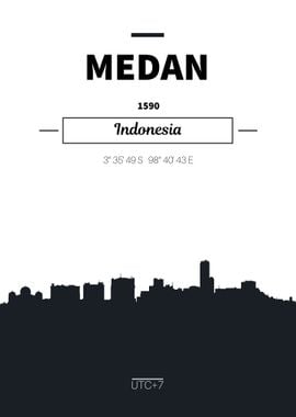 Medan Indonesia skyline