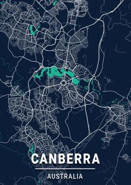 Canberra Map Australia