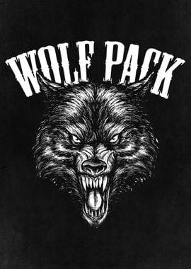 Wolfpack Angry Wolf Face