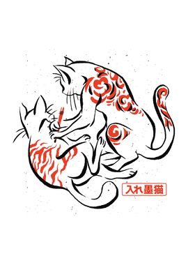 JAPANESE CATS TATTOO