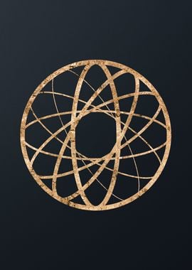 Gold Geometric Glyph