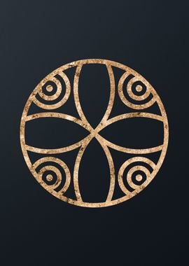 Gold Geometric Glyph