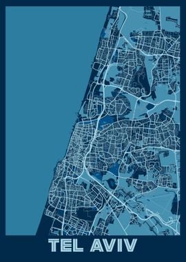 Tel Aviv Map Israel