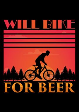 Bicyclist cycling beer