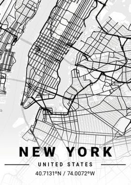 New York Map USA