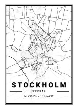 Stockholm Map Sweden