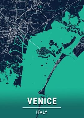 Venice City Map Italy