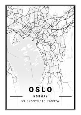 Oslo Map Norway