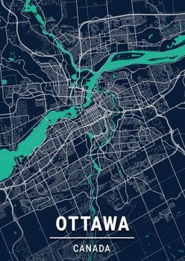 Ottawa City Map Canada