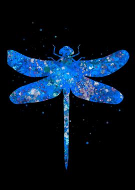 Dragonfly blue abstract