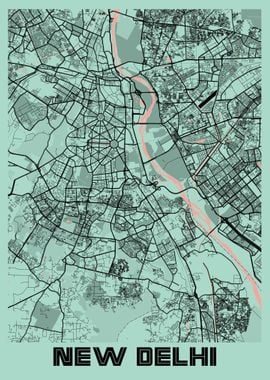 New Delhi City Map India