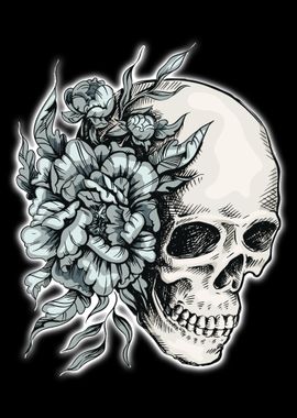 Flower Skull right side