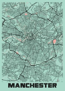 Manchester City Map green