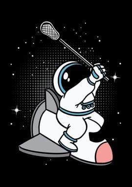 Astronaut Lacrosse Player