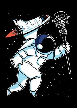 Astronaut Lacrosse Player