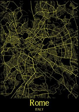 Rome City Map Italy