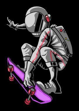 Skateboard Astronaut