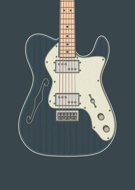 Dark Thinline Guitar