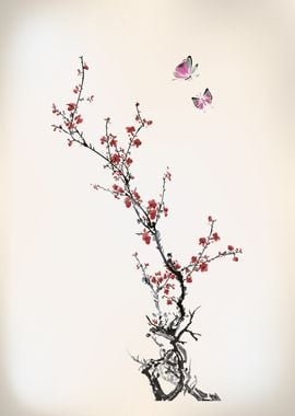 Sakura and Butterfly