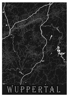 Wuppertal City Map Germany