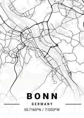 Bonn City Map Germany