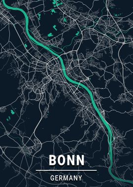 Bonn City Map Germany