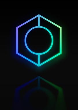 Neon Geometric Glyph Rune