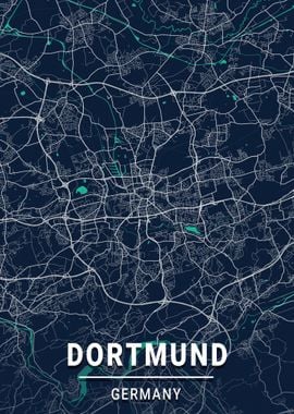 Dortmund City Map Germany