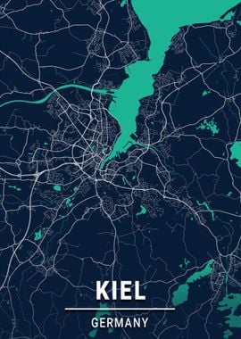 Kiel City Map Germany