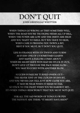 Do Not Quit Poem