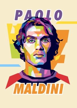 Paolo Maldini Pop Art