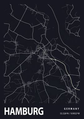 Hamburg City Map Germany