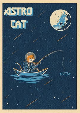 Astro Cat looking for fish