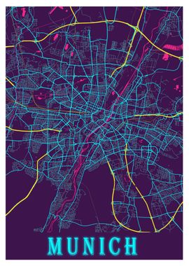 Munich City Map Germany