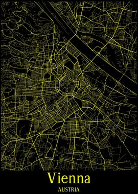 Wien Vienna Map Austria