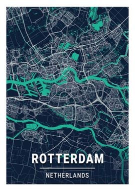 Rotterdam City Map Holland