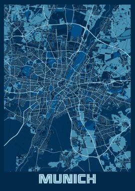 Munich City Map Germany