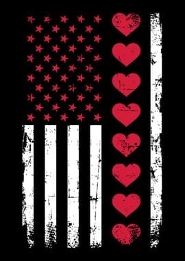 Valentines Day US flag he