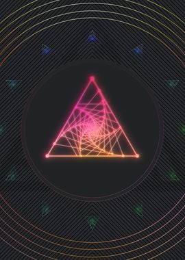 Neon Sacred Geometry Glyph