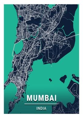 Mumbai City Map India