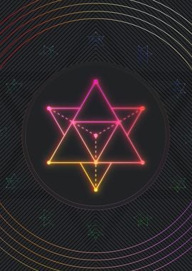 Neon Geometric Glyph Rune