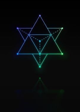 Neon Geometric Glyph Rune