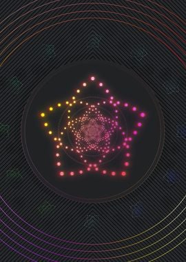 Neon Sacred Geometry Glyph