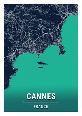 Cannes City Map France