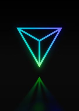 Neon Geometric Glyph Sign